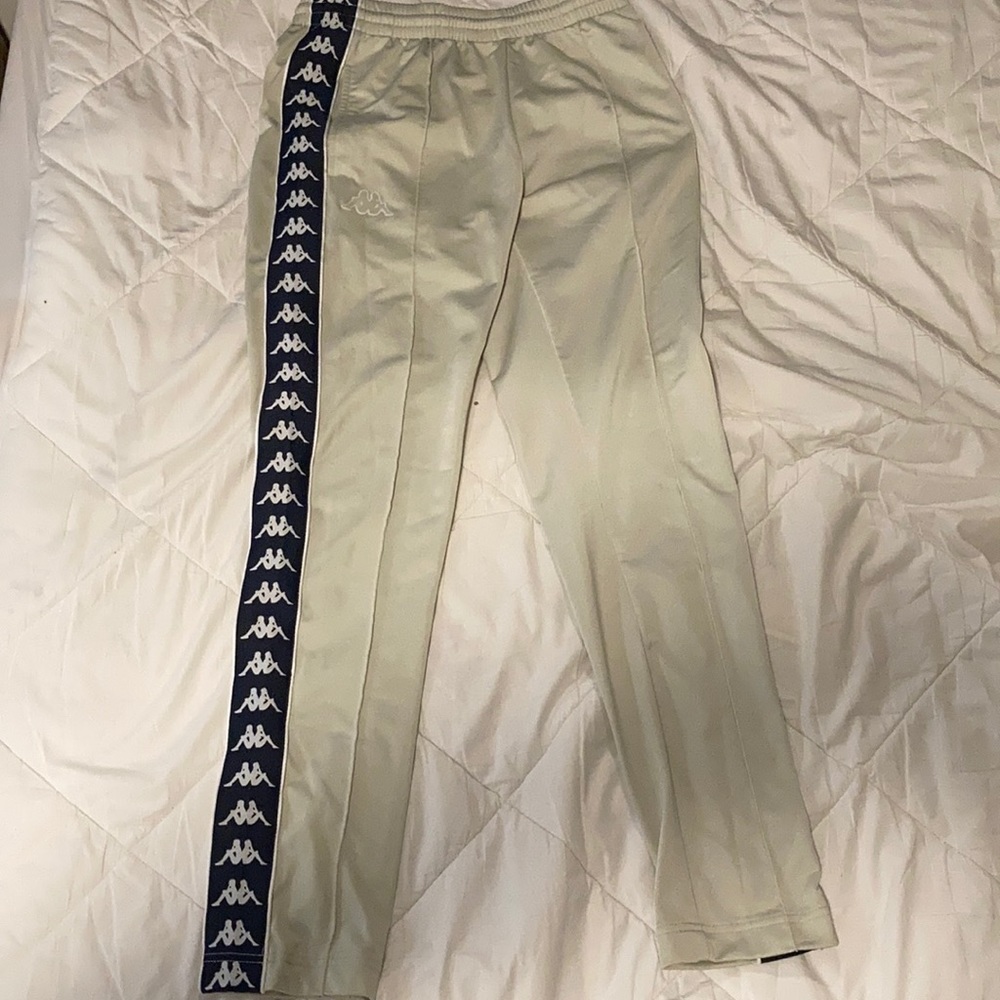 White/light beige Kappa sweat pants